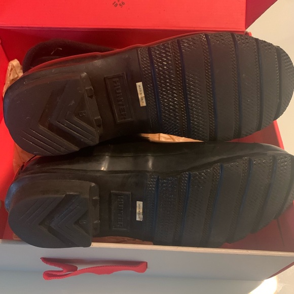 Hunter Black Rain Boots Short Gloss 38 - Picture 3 of 7